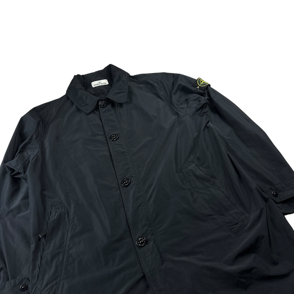 Stone Island 2017 Navy Micro Reps Trench Jacket -XXL