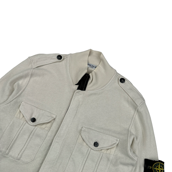 Stone Island 2007 White Zipped Cardigan Jumper - XL