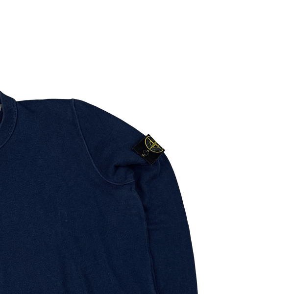 Stone Island Navy Cotton Lightweight Knit - Medium