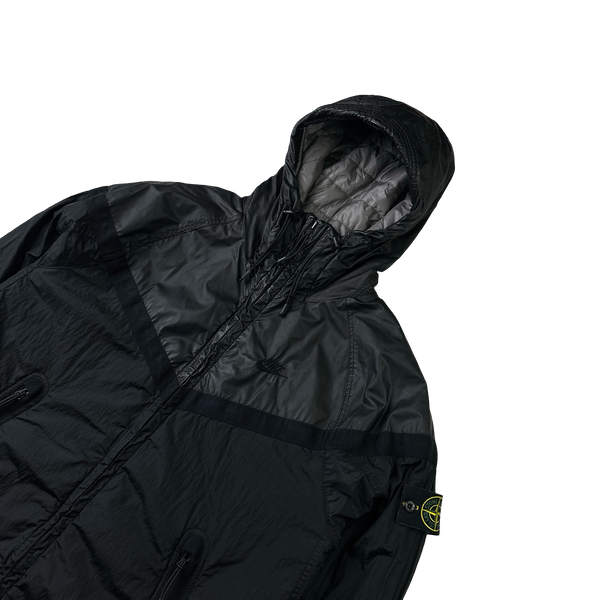 Stone Island x Nike Black Mussola Gommata Nylon Metal Jacket - Large