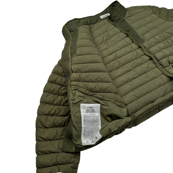 Stone Island 2019 Green Down Filled Loom Woven Puffer Jacket - Medium