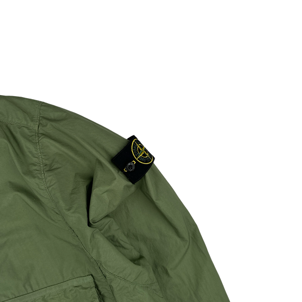 Stone Island 2023 Green Cotton Smock Overshirt - Large
