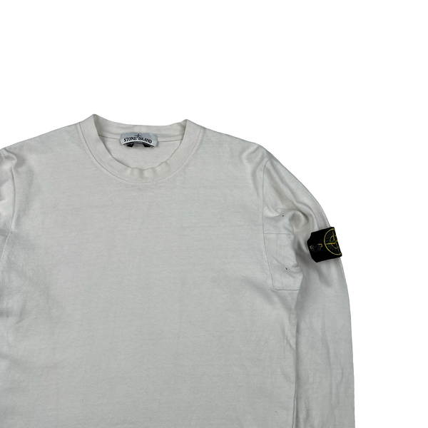 Stone Island 2018 White Cotton Jumper - Medium