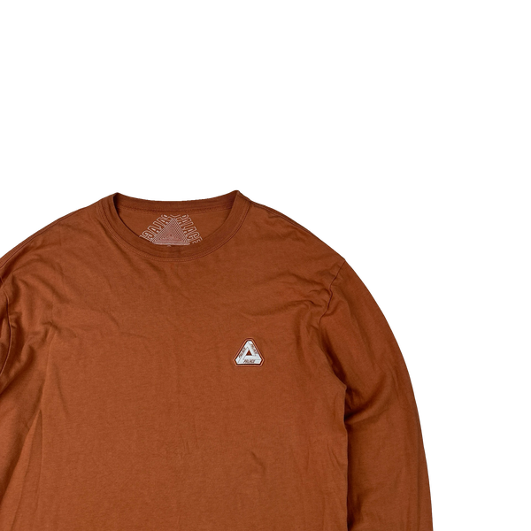 Palace Orange Spellout Long sleeve Shirt - Small