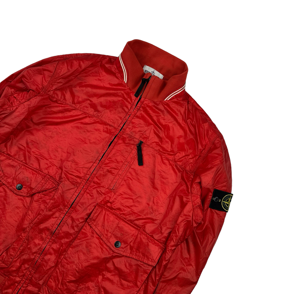 Stone Island 2013 Red Micro Rip Stop Tyveck Shield Jacket - XXL