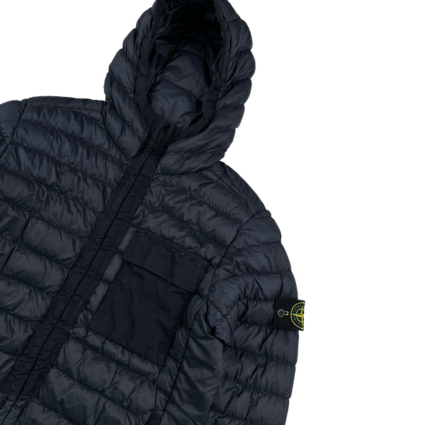 Stone Island 2018 Navy Micro Yarn Down Puffer Jacket - Medium