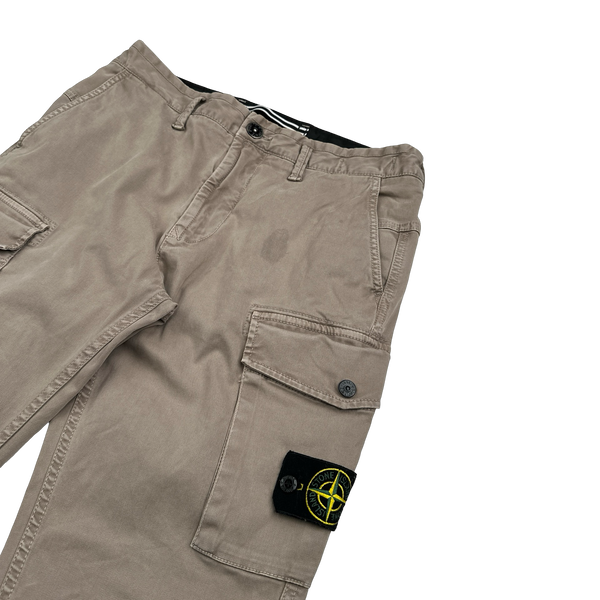 Stone Island 2020 Tan Slim Fit Cargo Trousers - 30"