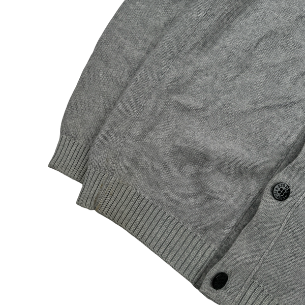 Stone Island 2017 Grey Wool Cashmere Buttoned Jumper - Large