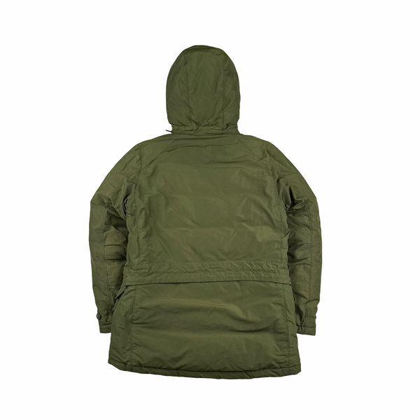 Stone Island 2014 Green Micro Reps Down Filled Fur Trim Parka - Medium
