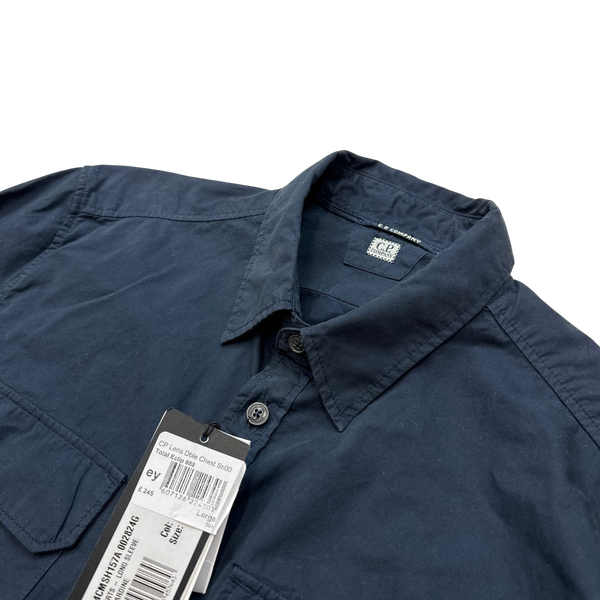 CP Company Navy Buttoned Overshirt - Large