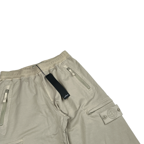 Stone Island 2021 Beige Ghost Piece Cotton Joggers - Small