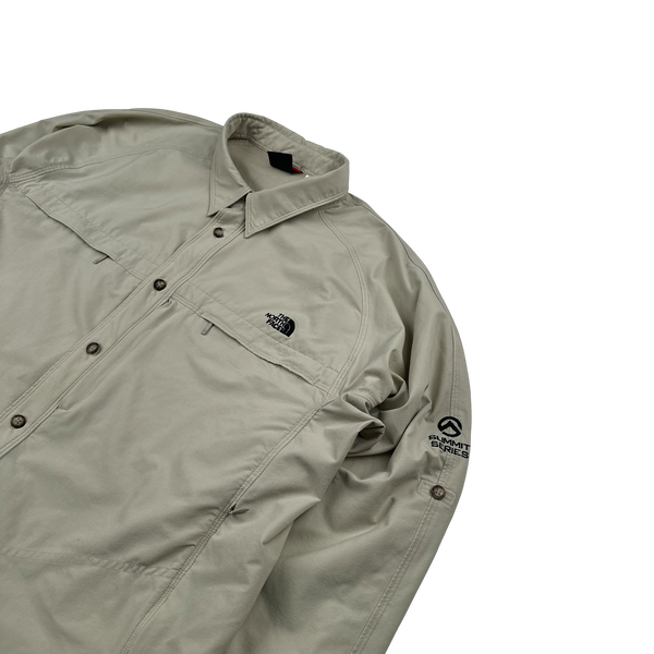 North Face Summit Series Cream Lightweight Soft Shell Overshirt - XL