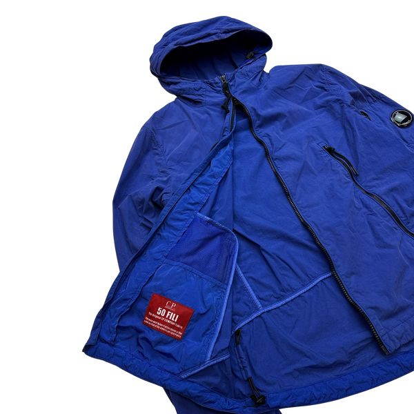 CP Company 50 Fili Blue Hooded Jacket - Large