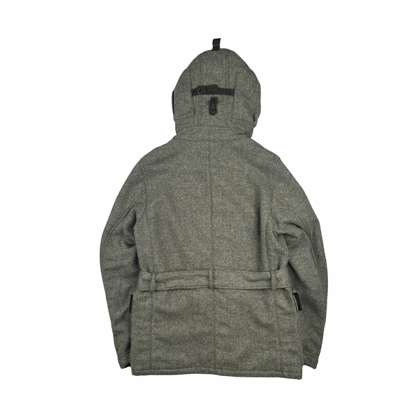 CP Company Grey MTP Liner Tweed Goggle Face Mask Field Jacket - Large