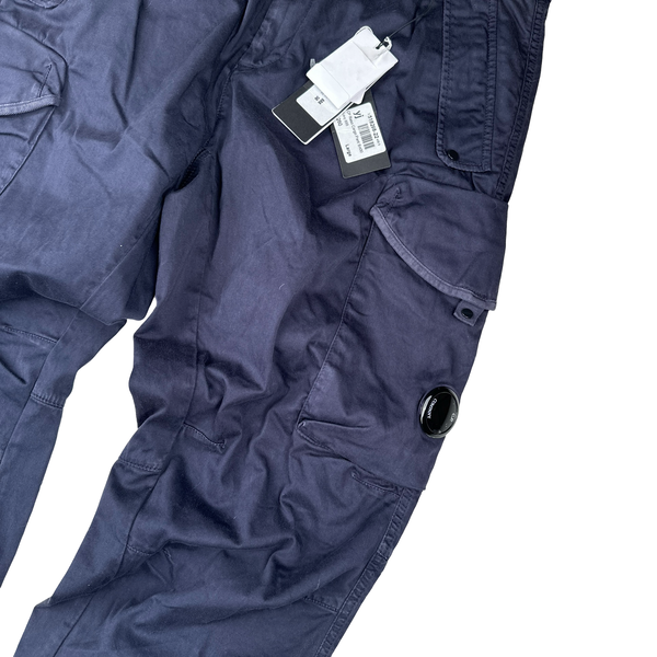 CP Company Navy Lens Viewer Loose Fit Cotton Cargos - Large