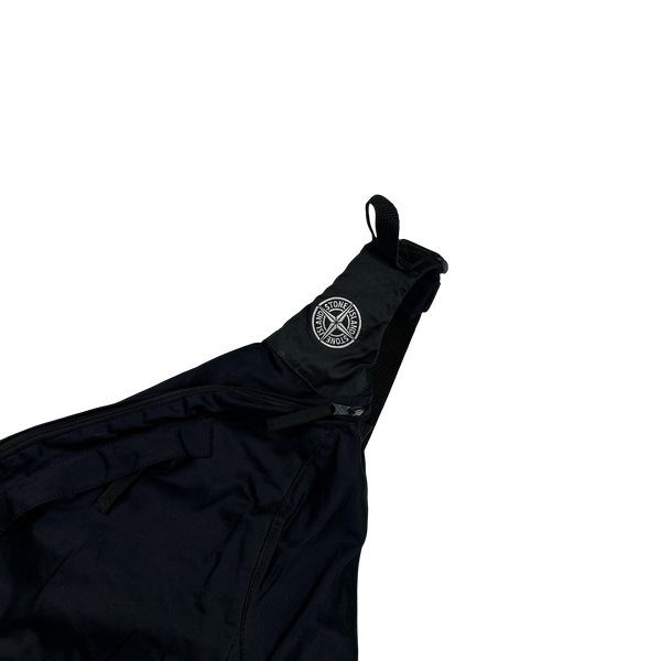 Stone Island 1999 Navy Raso Gommato Embroidered Patch Sling Bag