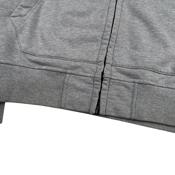 Stone Island 2019 Grey Zipped Cotton Hoodie - Small