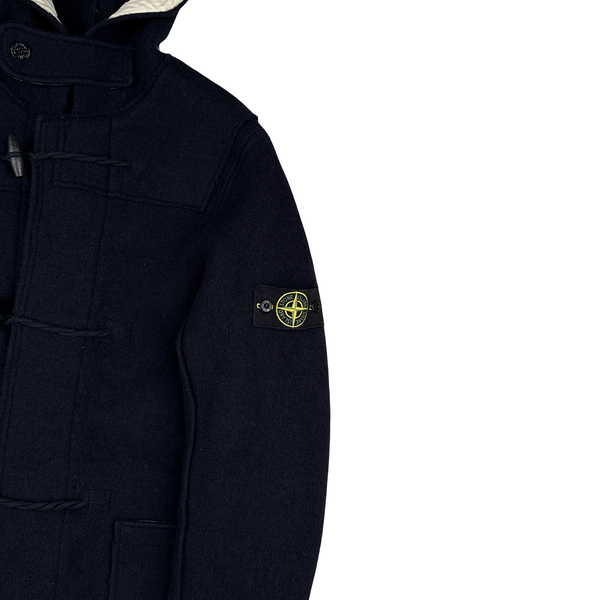 Stone Island 2010 Navy Thick Wool Pea Coat - Large
