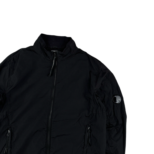 CP Company Black Chrome Nylon Bomber Jacket - Medium