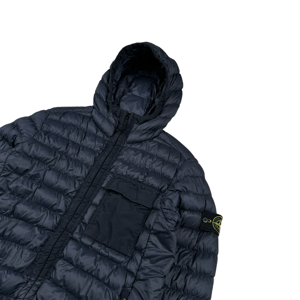 Stone Island 2018 Navy Micro Yarn Down Puffer Jacket - Medium