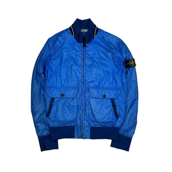 Stone Island 2011 Blue Tyveck Micro Rip Stop Bomber Jacket - Large