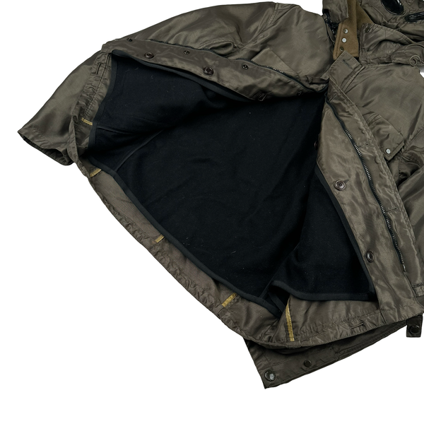 CP Company Brown Nysack Shimmer Multipocket Goggle Jacket - XXL