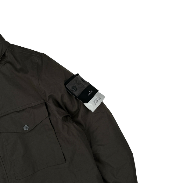 Stone Island 2022 O-Ventile Grey Ghost Piece Down Dutch Rope Puffer Jacket - Large