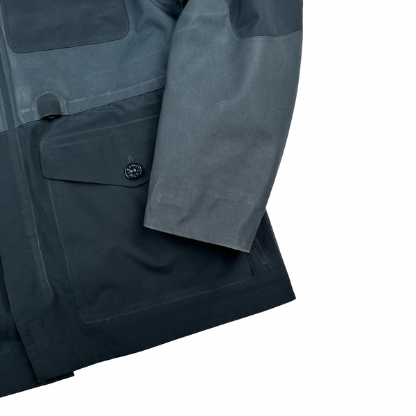 Stone Island 2017 Waterproof Down Lined Navy Ghost Tank Shield Jacket - Large