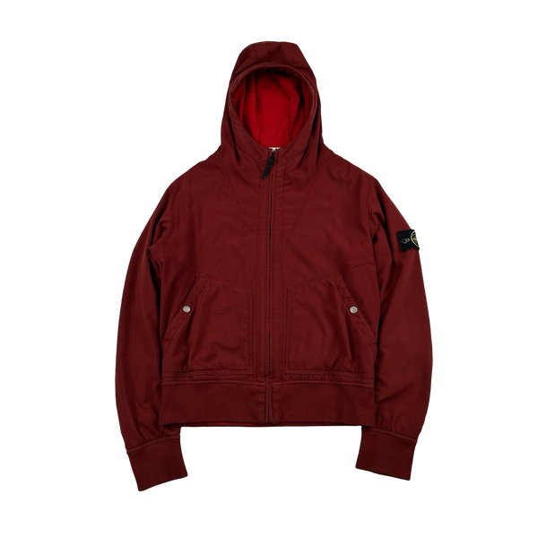 Stone Island 2012 Red Fleece Lined Soft Shell R Jacket - Medium