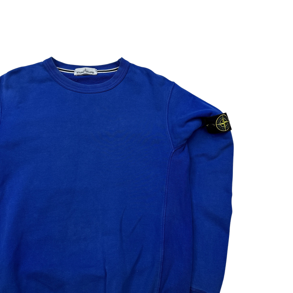 Stone Island 2014 Blue Cotton Crewneck Sweatshirt - Large