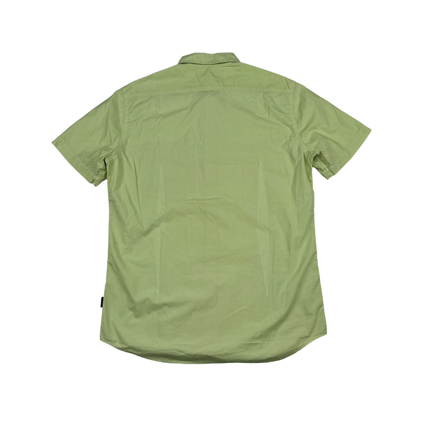 Stone Island Lime Green Slim Fit Buttoned Shirt - Large