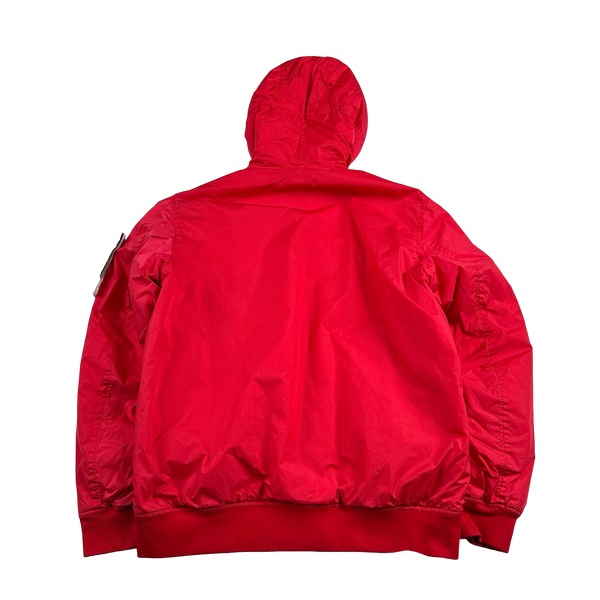 Stone Island 2022 Red Crinkle Primaloft Lined Jacket - Medium