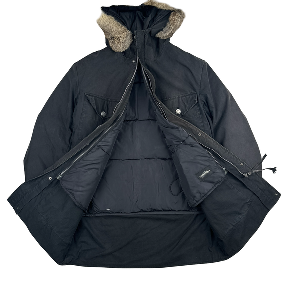 CP Company Vintage 2004 Fur Hooded Lined Parka Jacket - Large