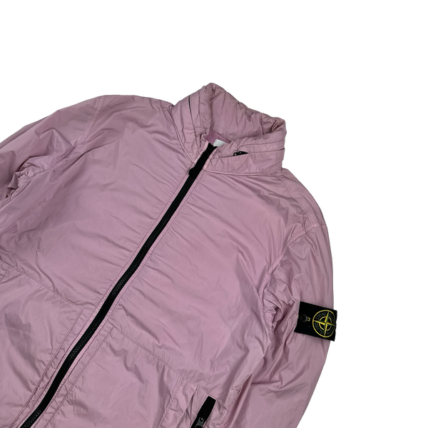 Stone Island 2020 Pink Crinkle Reps Bomber Jacket - Medium