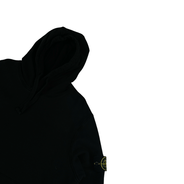 Stone Island 2021 Black Pullover Cotton Hoodie - XL