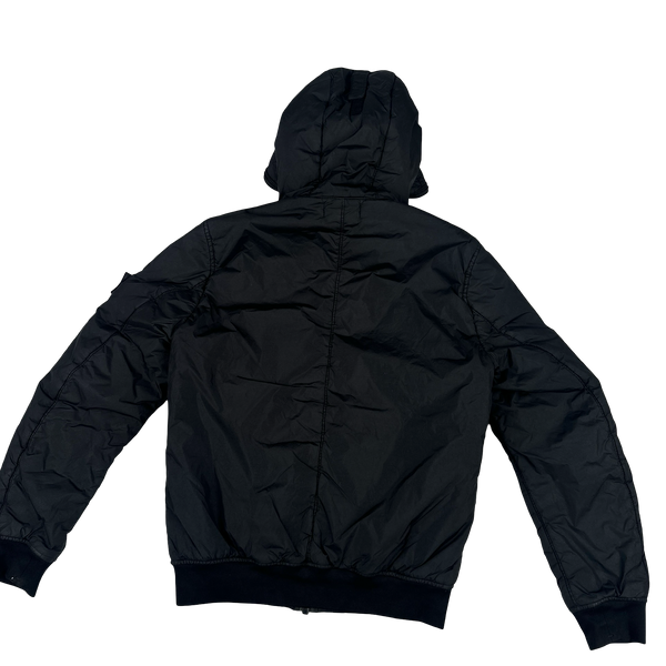 Stone Island 2019 Black Crinkle Reps NY Jacket - Small