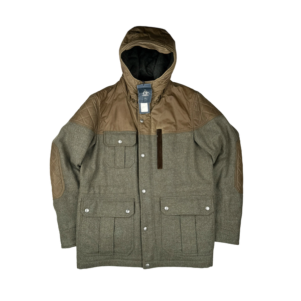 CP Company Brown Lana Wool Giubbotto Imbottito Ovatta Jacket - Large