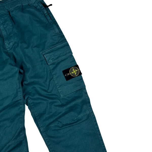 Stone Island 2023 RE T Sea Green Cargo Trousers - 33"