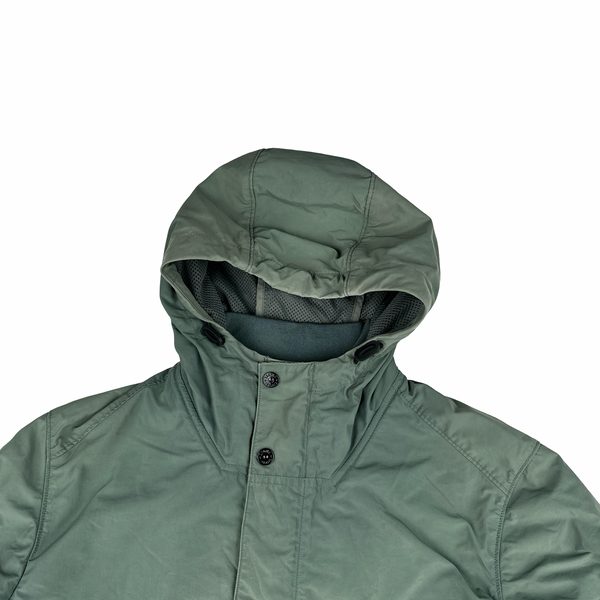 Stone Island 2014  Green Micro Reps Hooded Jacket - Large