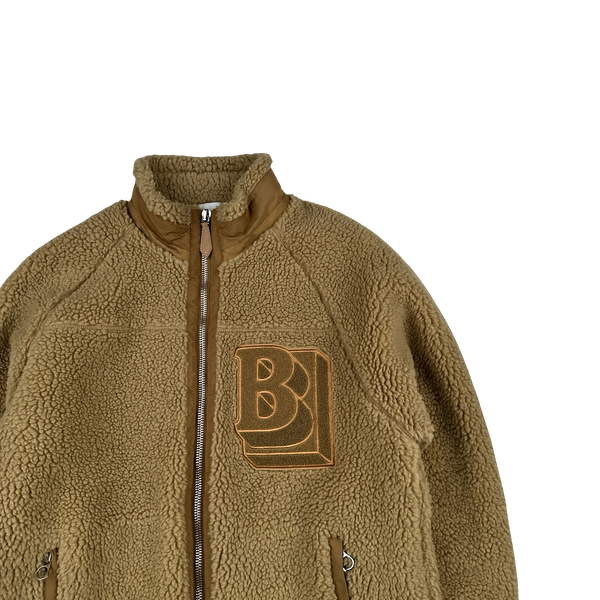 Burberry Emblem Teddy Fleece Zipped Jumper - Small