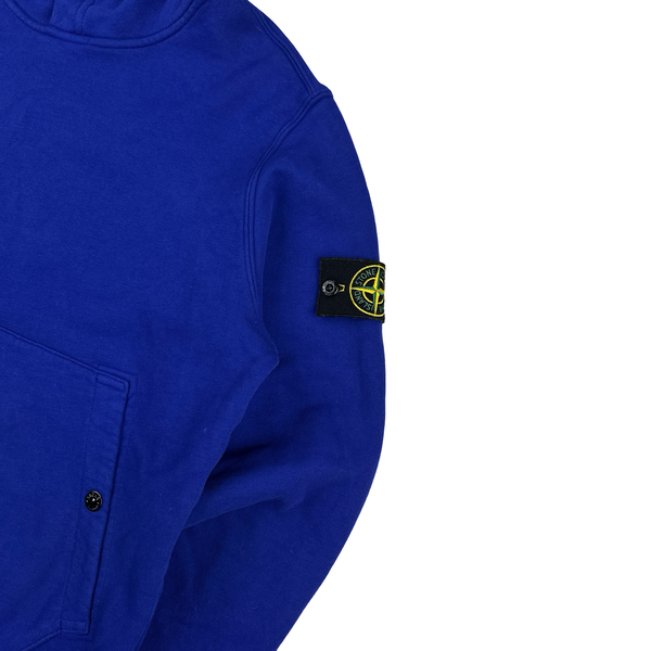 Stone Island 2023 Electric Blue Pullover Hoodie - Medium