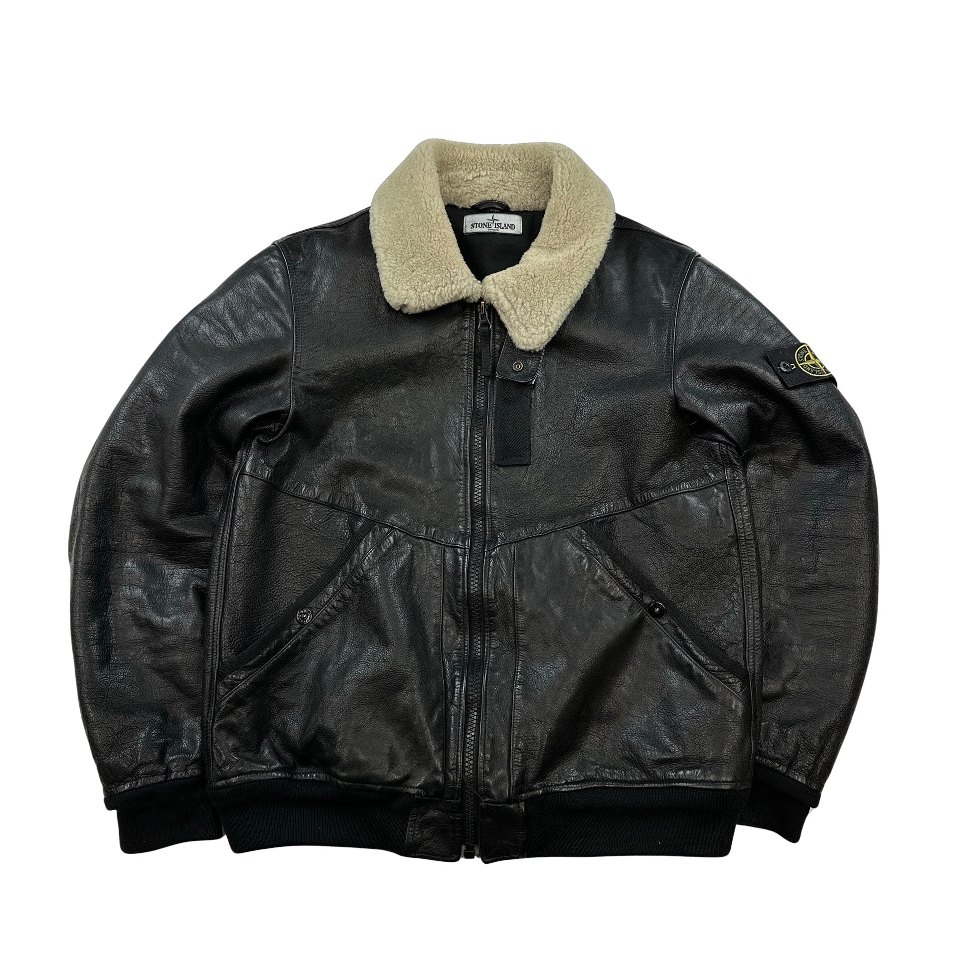 Stone Island 2012 30th Anni Waxed Soft Leather Shearling