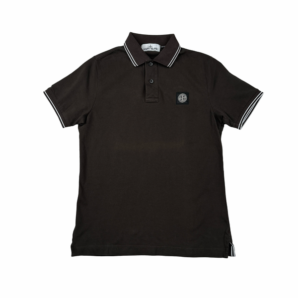 Stone Island Brown Short Sleeve Polo Shirt - Small