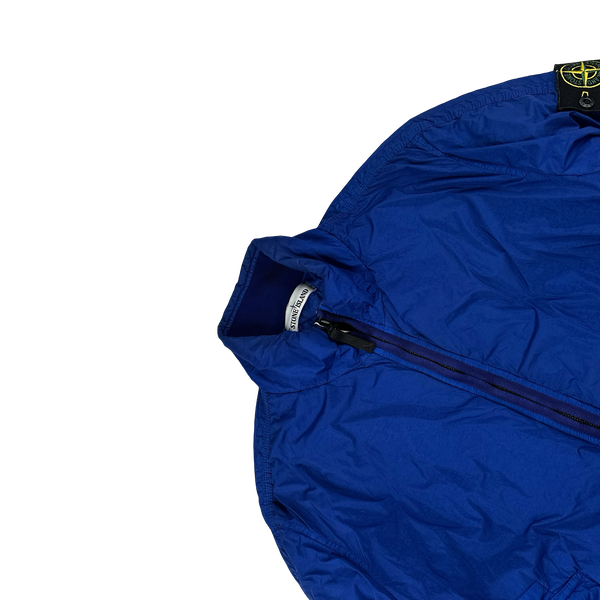 Stone Island 2015 Blue Crinkle Reps Padded Bomber Jacket - Large