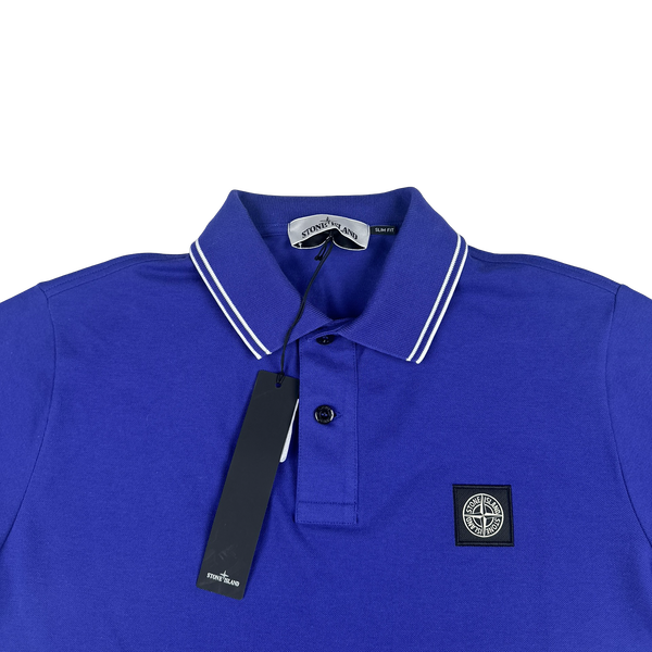 Stone Island 2018 Blue Piped Polo Shirt - Large