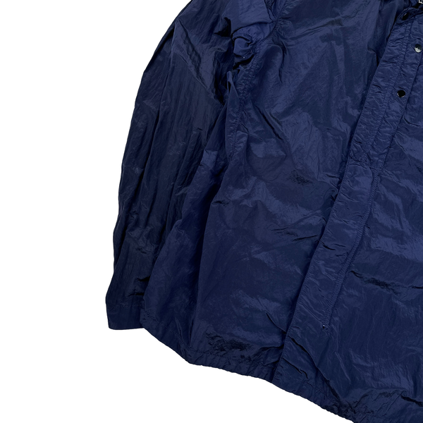 Stone Island Navy Blue Nylon Metal Shimmer Overshirt - Small