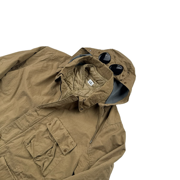 CP Company 50 Fili Down Filled Brown Goggle Jacket - 3XL