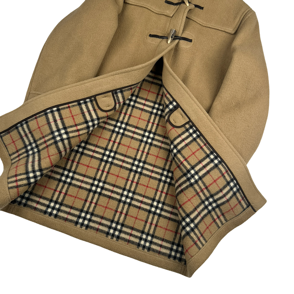 Burberry Lana Wool Blend Hooded Duffle Coat - XL