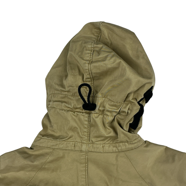 Stone Island 2005 Tan Raso Floccato Riot Mask Sniper Jacket - Large