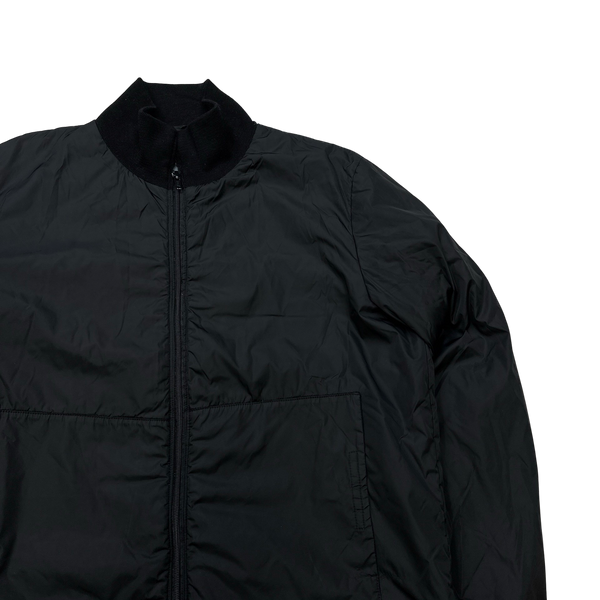 Prada Black Nylon Padded Bomber Jacket - Large